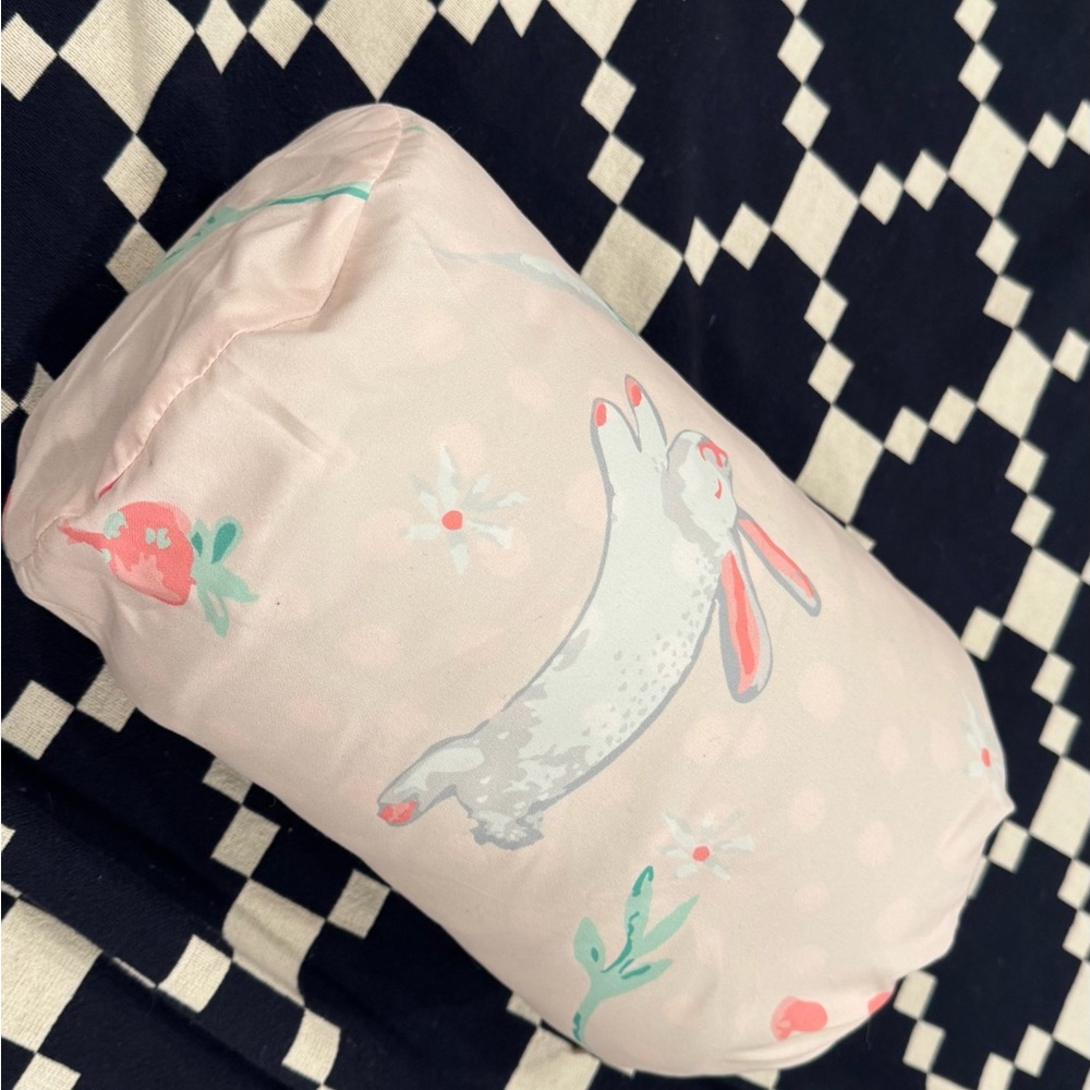 Adorable Pink Bunny Print weighted blanket